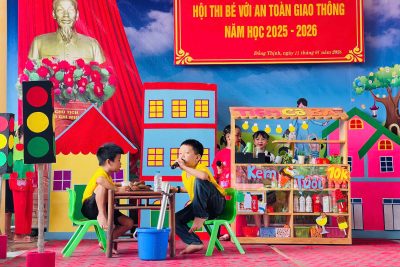 TRƯỜNG MẦM NON HOÀNG NAM TỔ CHỨC THÀNH CÔNG HỘI THI “BÉ VỚI AN TOÀN GIAO THÔNG” NĂM HỌC 2025-2026